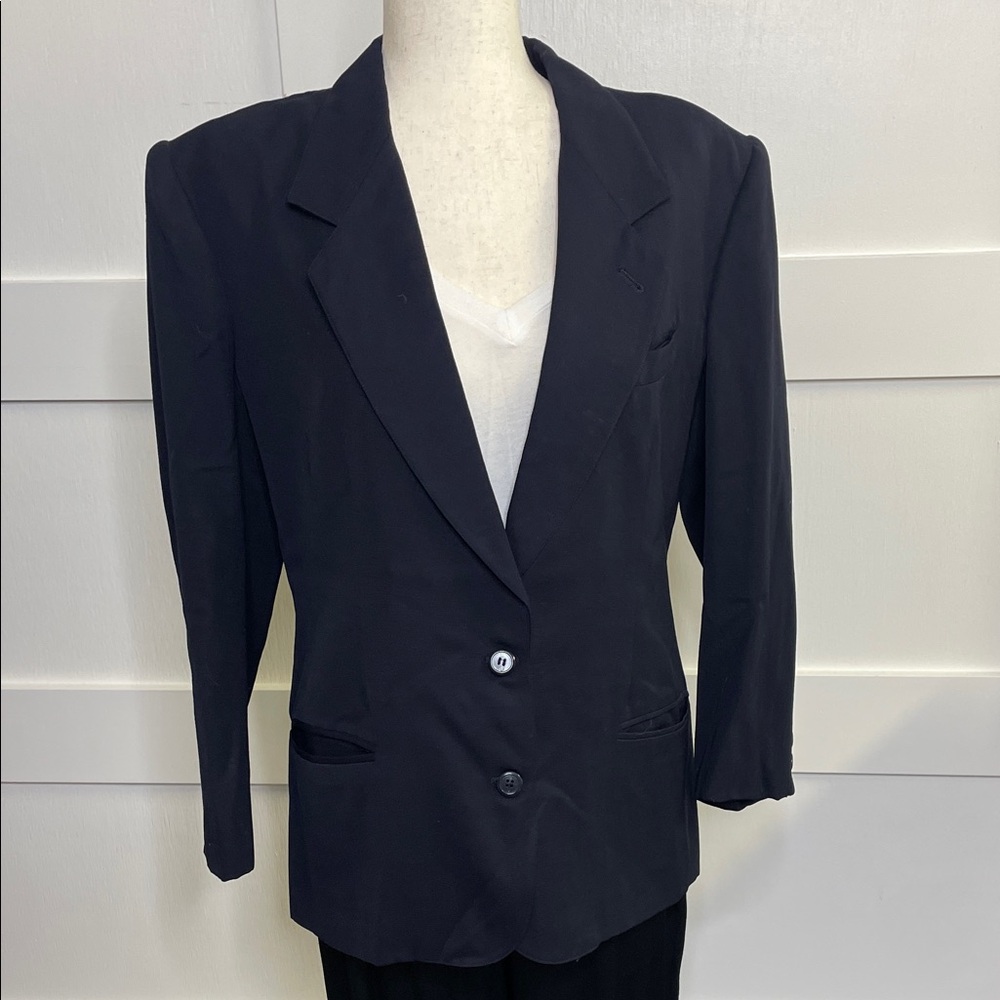 GUCCI - Navy Vintage Wool / Silk Blazer - Sz L
